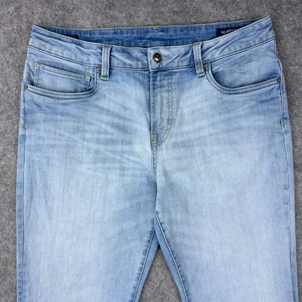 Buffalo David Bitton Jeans Mens 36x34 Light Blue Slim Boot King Stretch Denim
